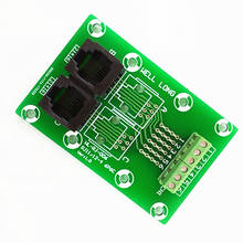 RJ11/RJ12 6P6C Jack 2-Way Buss Breakout Board, клеммный блок, разъем. 2024 - купить недорого