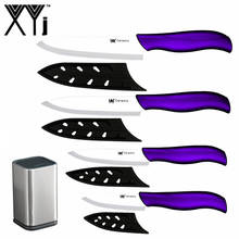 XYj 5pcs Ceramic Knife Set 6'' Stainless Steel Knife Stand 3'' Paring 4'' Utility 5'' Slicing 6'' Chef Knife Fruit Tools 2024 - buy cheap