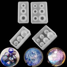 Molde de resina uv em forma de bola, molde de silicone transparente de tamanhos diferentes, tipo resina epóxi, 1 peça 2024 - compre barato