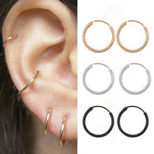 Modyle 2020 New Vintage Rose Gold Multiple Dangle Small Circle Hoop Earrings for Women Jewelry Steampunk Ear Clip Gift 2024 - buy cheap