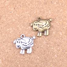 Pingentes antigos de 18x16mm, joias tibetanas vintage de prata, colar de pulseira faça você mesmo com 10 peças 2024 - compre barato