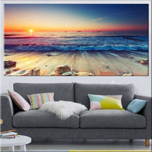 Modern Wall Art Sea Wave Beach Sunset Decorative Canvas Painting Posters And Prints Nature Seascape Pictures For Living Room 2024 - buy cheap