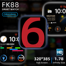 Смарт-часы FK88, Смарт-часы 1,78 дюйма, полный экран, Bluetooth, вызовы, серия 6, часы, пульсометр PK IWO13 HW12 W26 W46 X6 X7 2024 - купить недорого