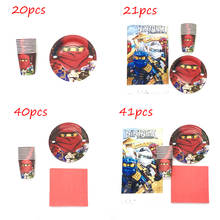 Legao Ninjagoing Theme Kids Birthday Party Decorations Supplies Cup Plate Napkin Tablecloths Disposable Tableware Supply 2024 - buy cheap
