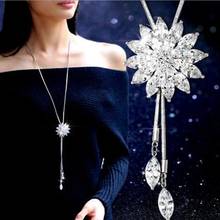 2021 New Sale Maxi Necklace Tower Wholesale Fashion Jewelry Crystal from Swarovskis beaded Flowers Woman Party 2024 - buy cheap