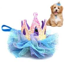 Legendog 1pc Pet Hat Creative Lovely Crown Decor Gauze Pet Headband Pet Costume Hat For Cats Dogs Party Dress Up Pet Supplies 2024 - buy cheap