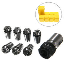 7 Uds. De acero de alto carbono ER11 resorte Collet 1/2/3/4/5/6/7mm con soporte de eje de Motor de varilla de extensión ER11A de 5mm 2024 - compra barato