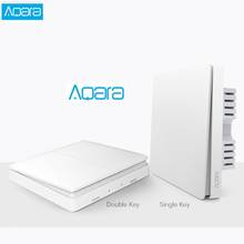 Aqara switch Smart Light Control single Fire Wire Line ZiGBee Double Single Key Wall Switch Version Mi Home APP Control 2024 - buy cheap