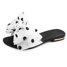 Sandalias planas con pajarita para mujer, zapatos de punta abierta, calzado Sexy para fiesta y playa, talla grande 35-41 2024 - compra barato