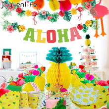 Hawaii ALOHA Happy Birthday Banner Pineapple Flamingo Hawaiian Tropical Party Decorations Summer Party Luau Aloha Party Supplies 2024 - buy cheap