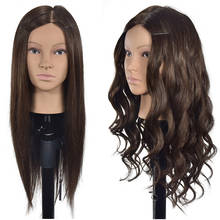 Mannequin Head Hairdressing With 30% Animal Hair For Hairstyles Hairdressers Curling Practice Training Head With Stand 2024 - buy cheap