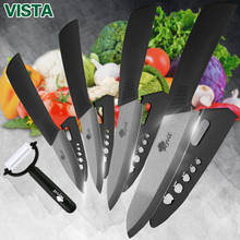 Ceramic Knife Kitchen Knives Set  3 4 5 6 inch +Peeler Zirconia Black Blade Fruit Chef Knife Vege Cooking Tool 2024 - buy cheap