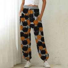 Women Casual High Waist Landscape Print Loose Pants Sports Trousers with Pockets 2024 - buy cheap