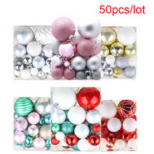 50Pcs/lot Christmas Balls Mixed Size 3cm/5cm/6cm/8cm Hanging Ball Baubles Xmas Ornaments Decoration For Home Christmas Gift 2024 - buy cheap