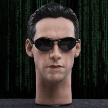 Collectible In Stock 1/6 Male Figure Accessory JX033 Keanu Reeves The Matrix Neo Head Sculpt Model With Glasses for 12'' Action 2024 - buy cheap