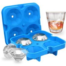 Forma de silicone para cubos de gelo reutilizável, forma de silicone para gelo, chocolate, uísque, festas, ferramentas de bar 2024 - compre barato