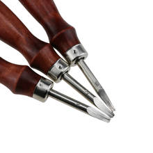 Инструмент для поделок из кожи 0,8/1,0/1,2/1,5 мм, режущий инструмент для шитья с деревянной ручкой 2024 - купить недорого