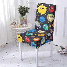 Cartoon Cat Printed Elastic Chair Covers Removable Cute Animal Pattern Washable Stretch Seat Slipcover For Banquet Dining Room 2024 - buy cheap
