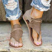 2020 Summer Women Strap Sandals Women's Flats Open Toe Leopard Casual Shoes Rome Plus Size 36-43 Thong Sandals Sexy Ladies Shoes 2024 - buy cheap