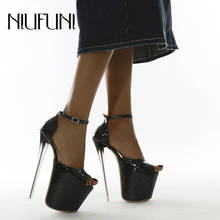 NIUFUNI 2021 Plus Size Fashion 35-42 Platform Peep Toe Women Sandals Stiletto High Heels Buckle Women Shoes sandales femmes 2024 - buy cheap