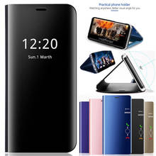Funda con espejo para Samsung Galaxy Note 10 Pro S10 5G S9 S8 Plus s10E S7 S6 Edge, funda con tapa en el Samsung S 10 9 8 6 7, funda con soporte 2024 - compra barato