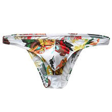 New Printed Ice Silk Mens Panties Breathable Elastic Low Waist Sexy Nylon Men Briefs Underwear 2024 - buy cheap