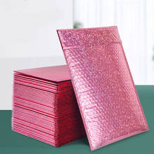 10 шт розовая фольга пузырчатая отправка 25*30 см подарочная упаковка для ювелирных изделий Свадебная сумка почтовая одежда конверты 2024 - купить недорого
