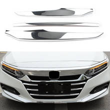 For Honda Accord 2018 2019 ABS Chrome Front Bumper Lip Protector Cover Trim 3pcs/Set 2024 - buy cheap