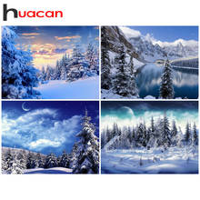 Huacan Diamond Painting Winter Landscape Cross Stitch Diamond Mosaic Scenery Diamond Embroidery Full Square Round 2024 - buy cheap