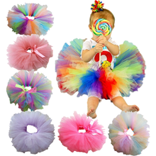 Unicorn Girls Rainbow Color Baby Fluffy Petti Birthday Party Costume Ball Gown Tutu Dance Skirt 100% Handmade 2024 - buy cheap