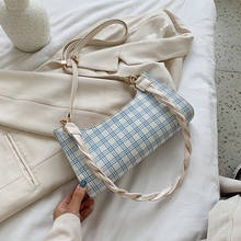 Summer simple 2020 new fashion Brand chain crossbody bag woven shoulder bag lady brand plaid designer handbag 2024 - buy cheap