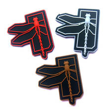 Pvc dragonfly bordado apliques táticas moral mochila vermelho amarelo branco emblema moral militar braçadeira de borracha emblema 2024 - compre barato