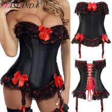 Busto feminino steampunk roupa gótica, espartilho top cintura cincher corselet roupa modeladora 2024 - compre barato