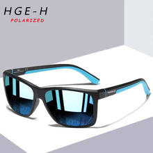 Gafas de sol polarizadas para hombre, lentes de sol a la moda cuadradas, con montura superligera, estilo deportivo, UV400, N70, HGE-H 2024 - compra barato