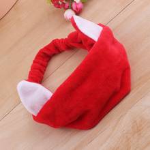 Women Ladies Cat Ears Headband Cute Yoga Makeup Elastic Turban Knotted Hair Band Headband pink yellow white black 2024 - buy cheap