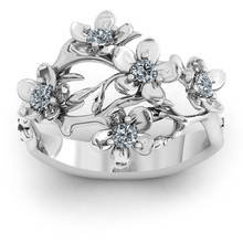 Anel de cristal huitan redondo zircônia, anel criativo design romântico presente de aniversário para mulheres acessórios de moda de alta qualidade 2024 - compre barato