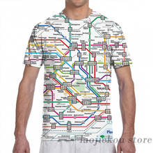 Camiseta con estampado del mapa del Metro de Tokio para hombre y mujer, ropa con estampado integral de moda para niña, Camisetas para niño, camisetas de manga corta 2024 - compra barato