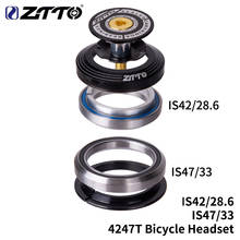 ZTTO MTB Road Bike Bearing Headset 42mm 47mm 1 1/8"-1 1/4" 1.25 inch 33mm Tapered Tube fork IS42 IS47 Integrated Angular Contact 2024 - buy cheap