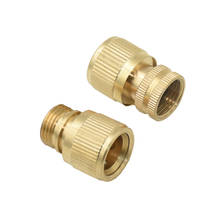 Male Female 1/2" brass quick connector garden Car wash water gun copper metal threaded water pipe connector 6pcs 2024 - buy cheap