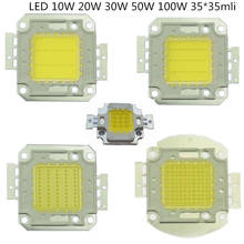 20 pces led potência real 35 * 35mli alta potência 10w 20 30 50 100 lâmpada grânulo branco/branco quente taiwan huga chip para lâmpada de rua 2024 - compre barato