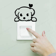 kids room decor funny dog Switch Stickers Home bedroom Decoration switch removable art poster   JH289 2024 - buy cheap