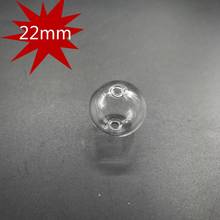 Botella de vidrio transparente con forma de botella de wish, colgante de cristal transparente de 22mm, con forma de globo, para collar, suministro de joyería artesanal de dos agujeros, 100 piezas 2024 - compra barato