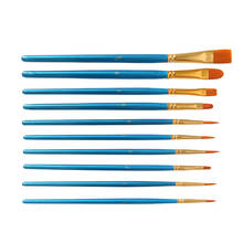Art Paint Brush 10pcs Pinceles Para Acrilico Y Oleo Nylon Hair Fan-shaped Artist Painting Brush Pincel Pintura Art Supplies 2024 - compre barato