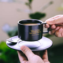 Европейская кофейная чашка из костяного фарфора, блюдце, ложка, набор 110 мл, винтажная керамическая кружка, Высококачественная фарфоровая чайная чашка, посуда для кафе Вечерние 2024 - купить недорого