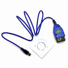 USB кабель KKL CH340 чип VAG-COM 409,1 OBD2 OBDII диагностический сканер для VW Audi Seat Skoda 2024 - купить недорого