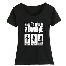 ZIIART-Camiseta de algodón de manga corta para mujer, ropa de pareja de cómo matar A un Zombie Walking Dead, de verano 2024 - compra barato