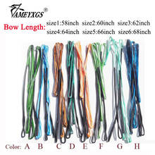 1pc Archery 16 Strands Bowstring 58-68inch Recurve Bow Traditional Bow Longbow Replacement String Shooting Hunting Accessories 2024 - compre barato