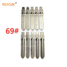 Riooak lâmina de chave remota 10 para carro, acessórios automotivos de substituição sem cortes em branco com 10 partes #69 2024 - compre barato