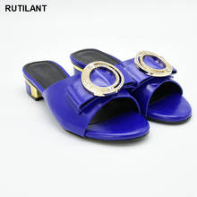 Zapatillas de verano para mujer, Sandalias de tacón medio de estilo italiano, de buena calidad, a la moda 2024 - compra barato