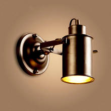 Lámpara de pared E27 ajustable para Bar, cafetería, iluminación del hogar, estilo Retro Country Loft, LED, Industrial, de hierro 2024 - compra barato